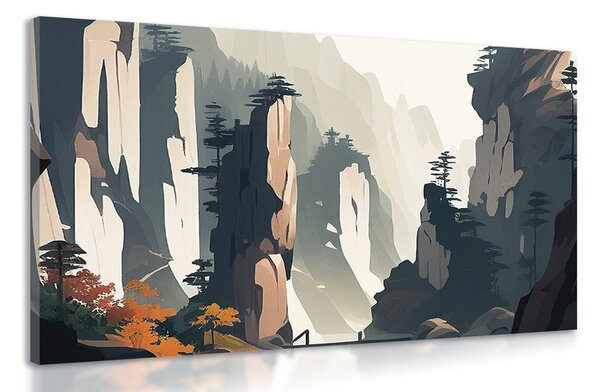 Tablou muntele Tianzi în China