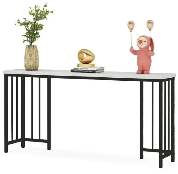 Masa bucatarie ,tip bar,culoare alb-negru,150x90x35 cm