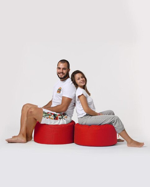 Taburet puf, Round Pouf, Ferndale, impermeabil, Garden Pouffe, 55x55x30 cm