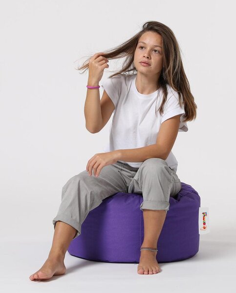 Taburet puf, Round Pouf, Ferndale, impermeabil, Garden Pouffe, 55x55x30 cm