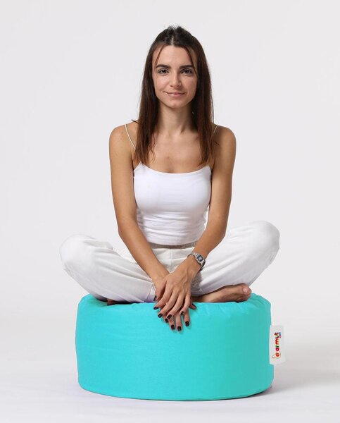 Taburet puf, Round Pouf, Ferndale, impermeabil, Garden Pouffe, 55x55x30 cm