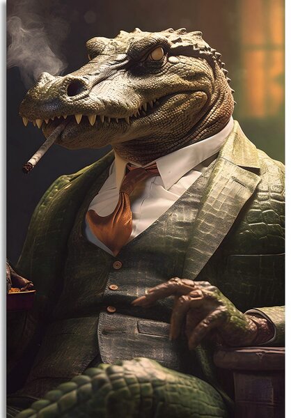 Tablou animal gangster crocodil