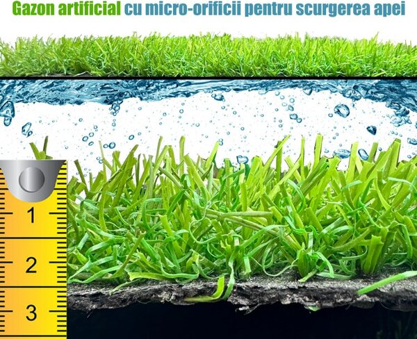 Covor Gazon Iarba Artificiala Sri Lanka 20 mm 100x400 Verde Verde, 100 x 400, Dreptunghi