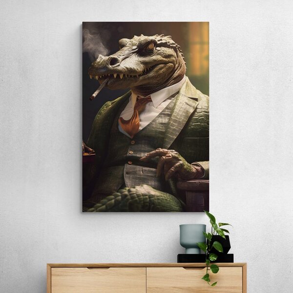 Tablou animal gangster crocodil