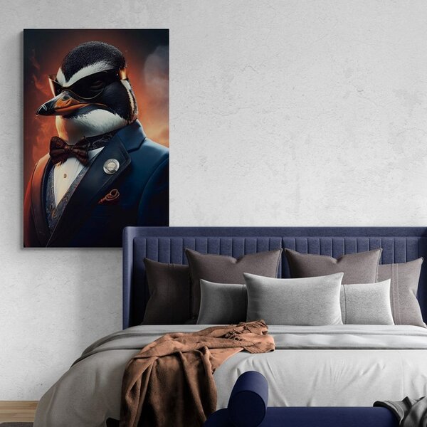 Tablou animal gangster pinguin