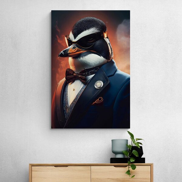 Tablou animal gangster pinguin