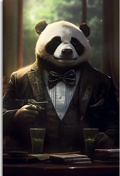 Tablou animal gangster panda