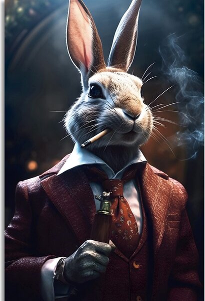 Tablou animal gangster iepure