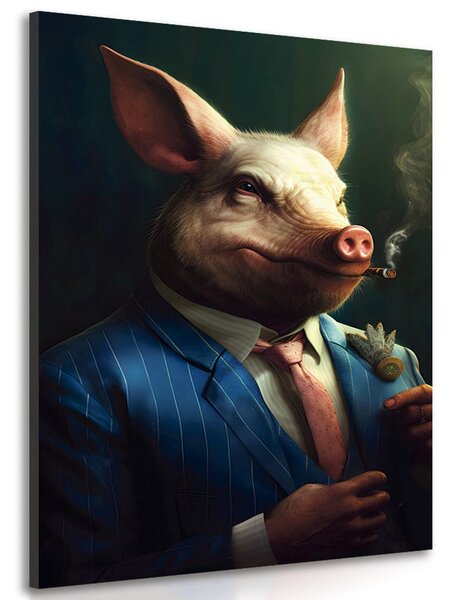 Tablou animal gangster porc