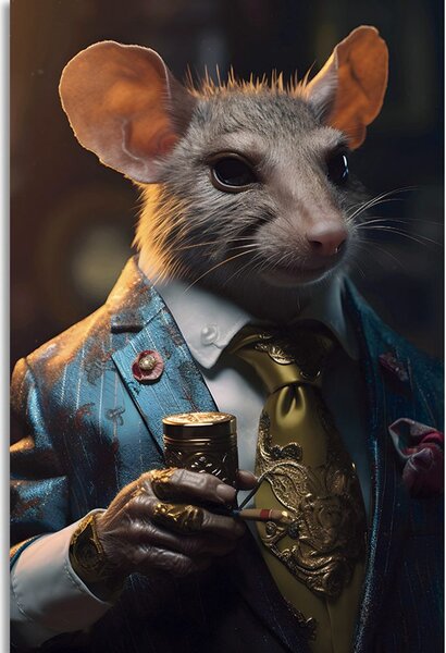 Tablou animal gangster șobolan