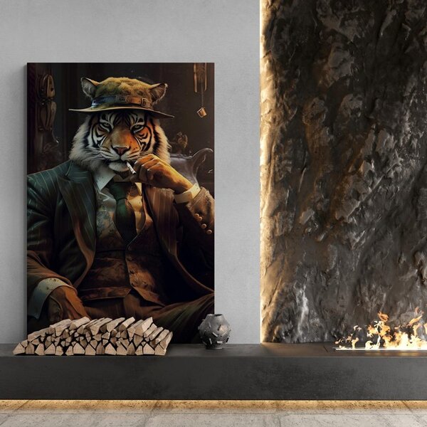 Tablou animal gangster tigru