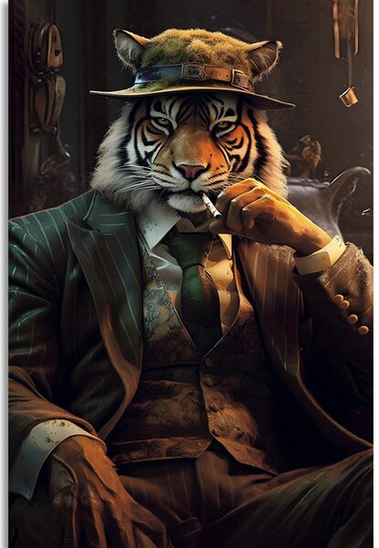 Tablou animal gangster tigru