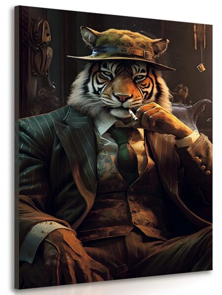 Tablou animal gangster tigru