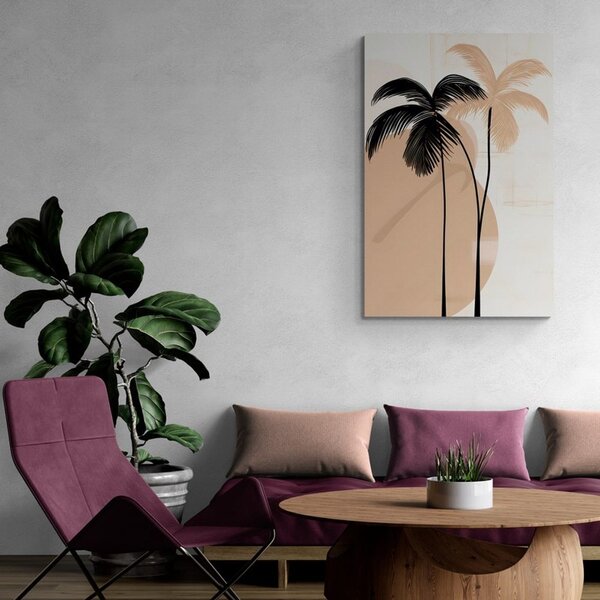 Tablou forme abstracte botanice de palmier