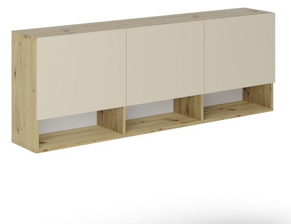 Dulap haaus Malmo, 3 Usi, Stejar Artisan/Argila, 164 x 27 x 60 cm