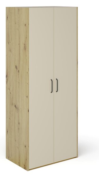 Dulap haaus Malmo, 2 Usi, Stejar Artisan/Argila, 81 x 52 x 200 cm