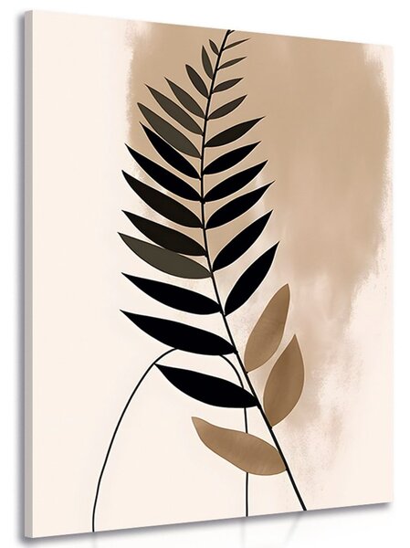 Tablou forme abstracte botanice de ferigă
