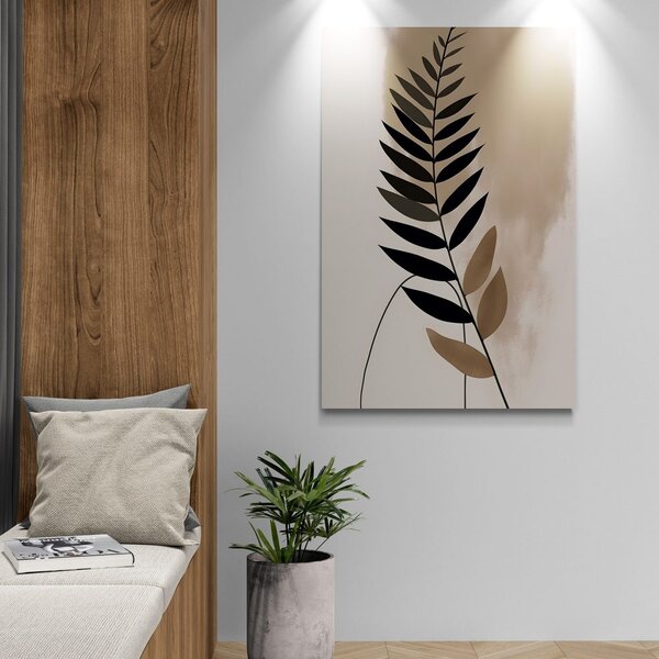 Tablou forme abstracte botanice de ferigă