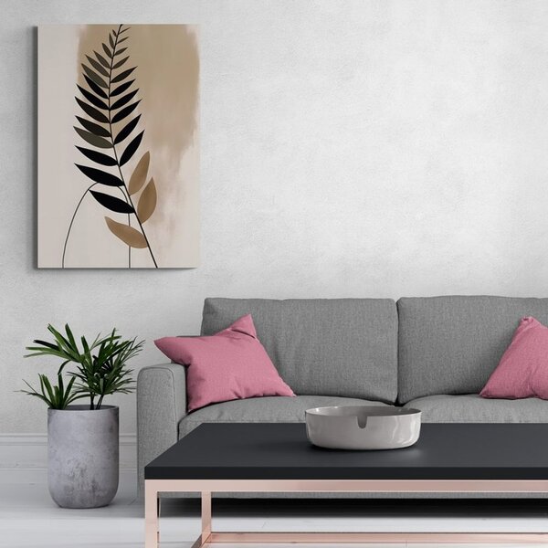 Tablou forme abstracte botanice de ferigă