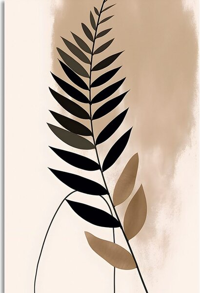 Tablou forme abstracte botanice de ferigă