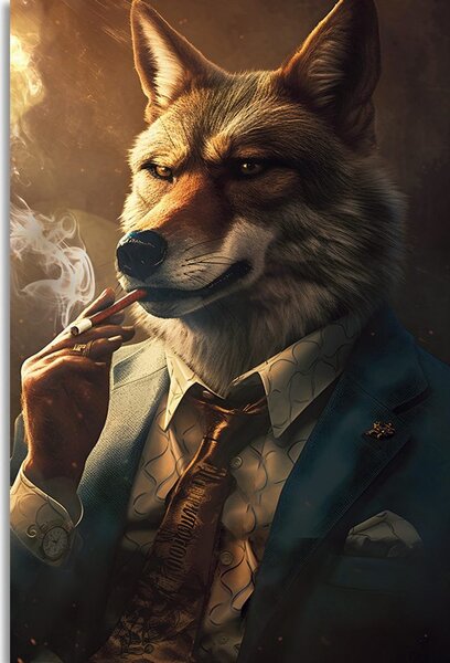 Tablou animal gangster lupul