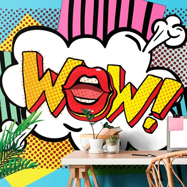 Tapet în stil pop art - WOW!