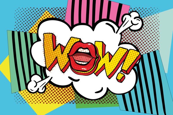 Tapet în stil pop art - WOW!