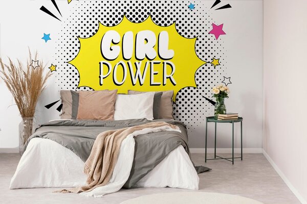 Tapet cu inscripție pop art - GIRL POWER
