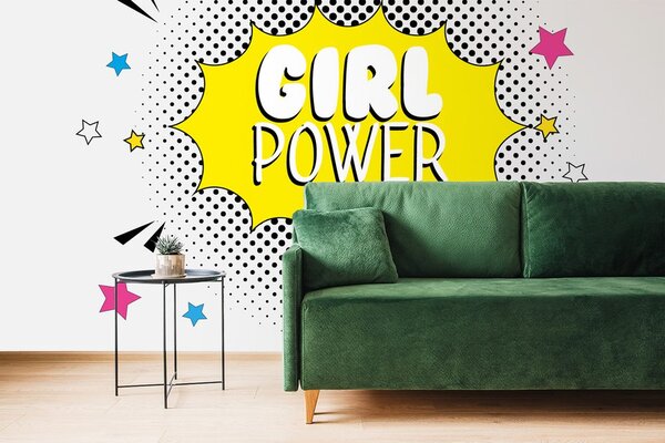 Tapet cu inscripție pop art - GIRL POWER