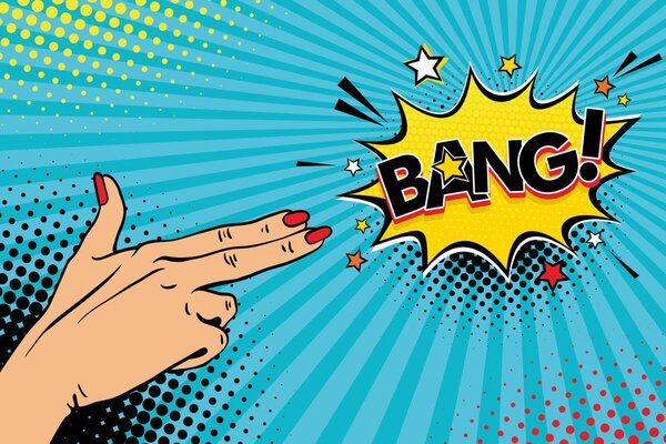 Tapet cu motiv pop art - BANG!