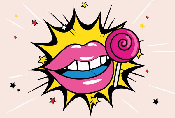 Tapet acadea dulce pop art