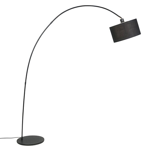 Lampă de podea arcuită modernă inteligentă neagră incl. WiFi G95 - Vinossa