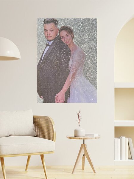 Tablou personalizat, Color cu sclipici