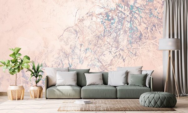 Tapet ramuri abstracte bej