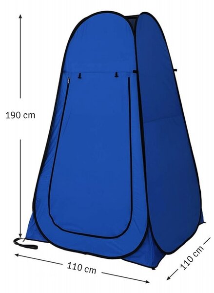 Cort plaja multifunctional, husa inclusa, maner transport, fermoar inchidere, impermeabil, 1,8kg, 190 x 110cm, albastru