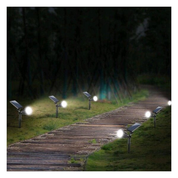 Lampa solara LED, baterie 3,7V 2200mAh, 5500K, 2W, 120 lm, IP65, ABS