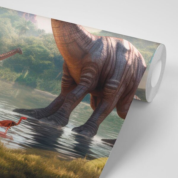 Tapet peisajul nedescoperit ale dinozaurilor