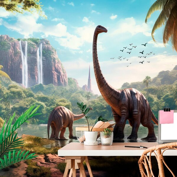 Tapet peisajul nedescoperit ale dinozaurilor