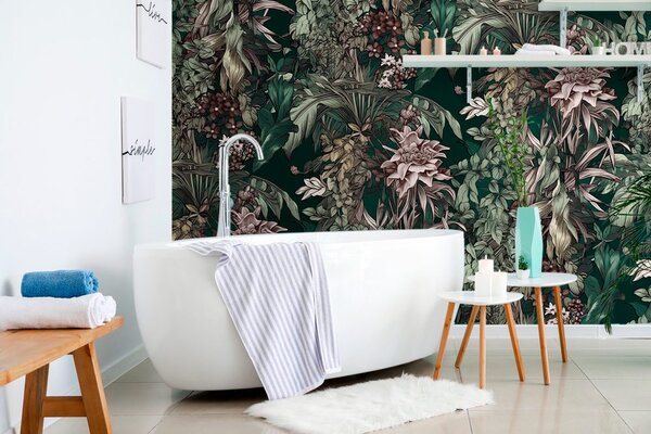 Tapet cu motivul floral elegant