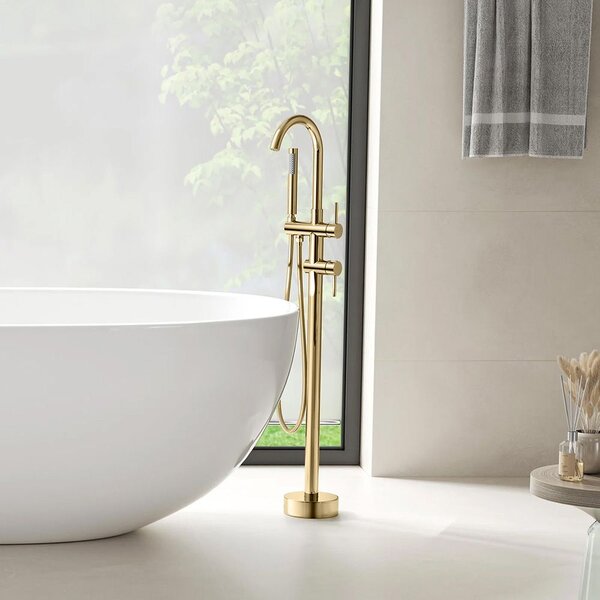 Baterie pentru cada Freestanding Rea Lungo Ortis Auriu Gold