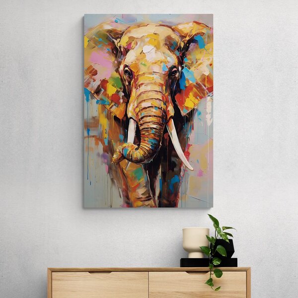 Tablou elefant de stil cu imitație de pictură