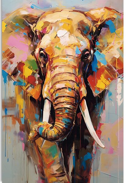Tablou elefant de stil cu imitație de pictură