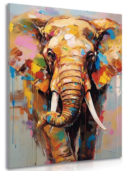 Tablou elefant de stil cu imitație de pictură