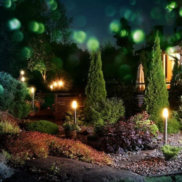 Lampă exterior 1xE27/60W/230V IP44 80cm crom mat