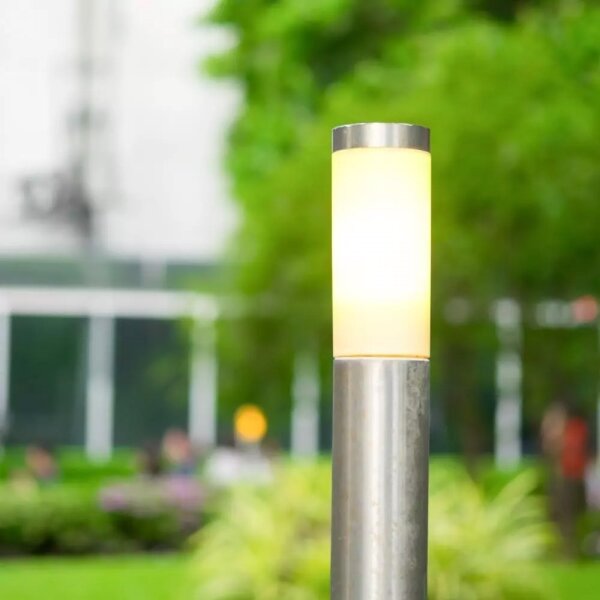 Lampă exterior 1xE27/60W/230V IP44 80cm crom mat