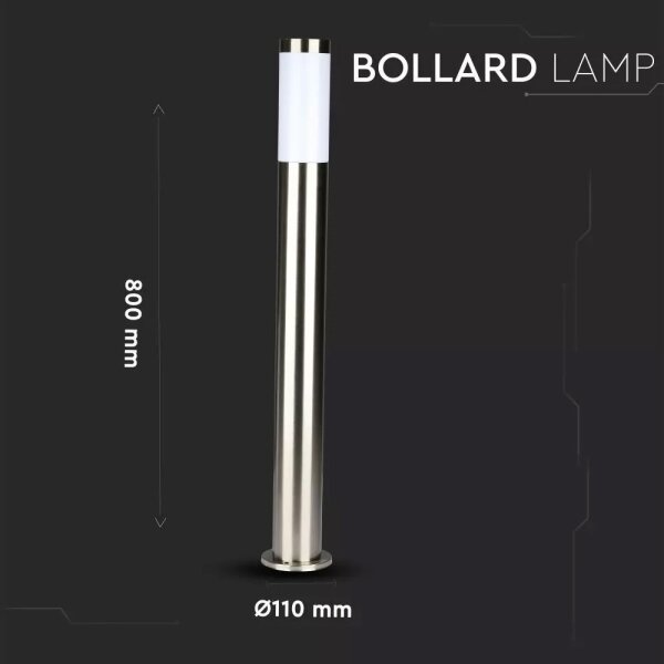 Lampă exterior 1xE27/60W/230V IP44 80cm crom mat