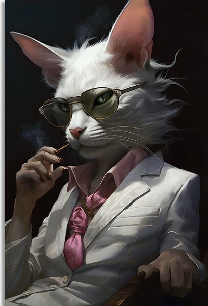Tablou animal gangster pisică