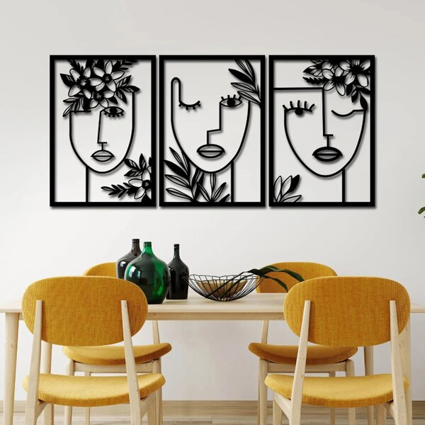 Portret Floral (Set 3 decoratiuni)