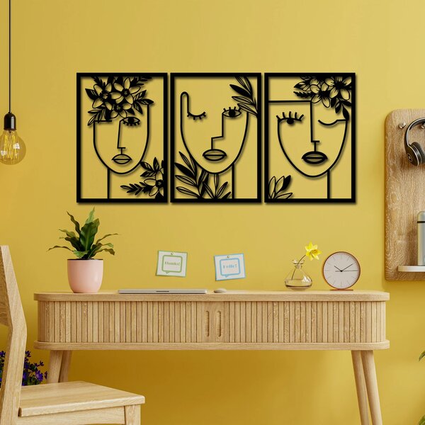 Portret Floral (Set 3 decoratiuni)