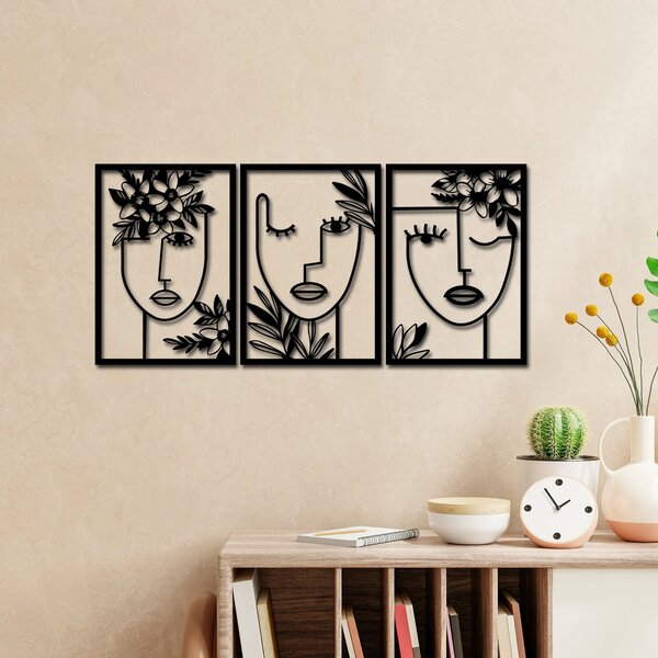 Portret Floral (Set 3 decoratiuni)